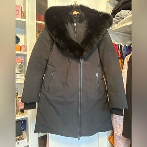 MACKAGE Trish Powder Touch Down & Fur Jacket